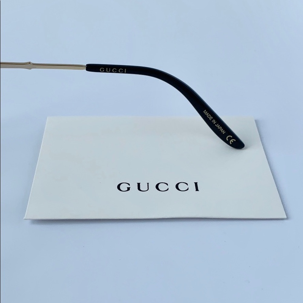 Gucci Unisex Eyeglasses GG0675O 001 Black/Gold - Picture 7 of 7